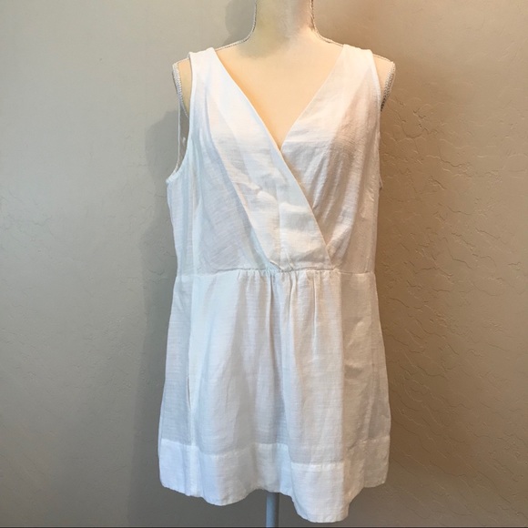 Eileen Fisher Tops - Eileen Fisher White Linen Blend Babydoll Tunic Top